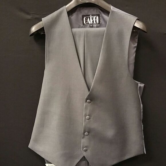 MEN'S CARDI INT.  STEEL GREY SLIM FIT TUXEDO 42L - Picture 4 of 8